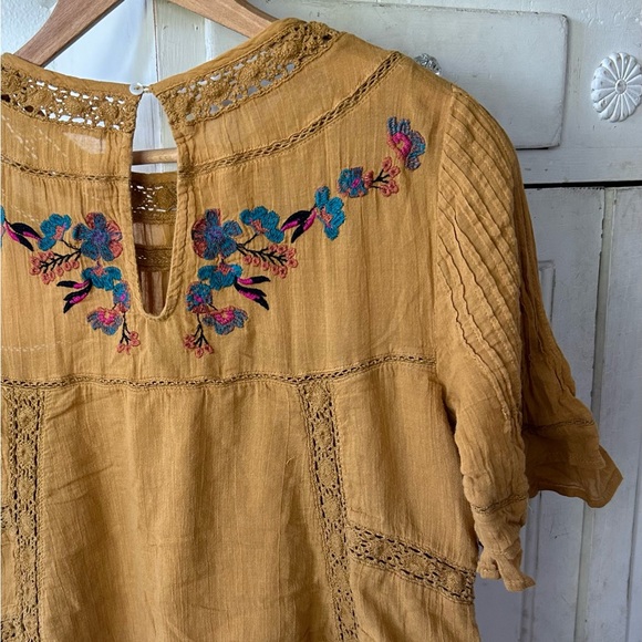 Free People | Women’s Amber Glow Victorian Embroidered mini dress, lined, size S - Picture 8 of 15